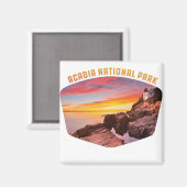 Acadia National Park kust en vuurtoren Mount Magneet (Voorkant / Achterkant)