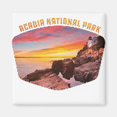 Acadia National Park kust en vuurtoren Mount Magneet (Voorkant)