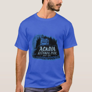 Acadia National Park Label te groot T-shirt