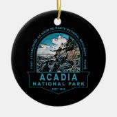 ACADIA NATIONAL PARK LIGHTHOUSE COLLECTOR HOLIDAY  KERAMISCH ORNAMENT (Voorkant)