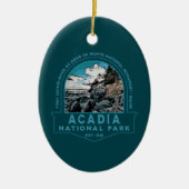ACADIA NATIONAL PARK LIGHTHOUSE COLLECTOR HOLIDAY  KERAMISCH ORNAMENT (Voorkant)