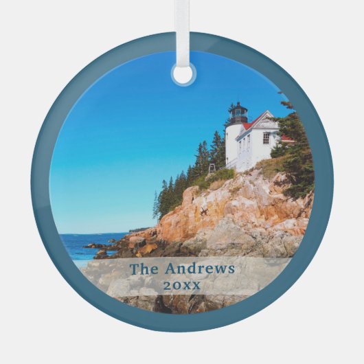 Acadia National Park Lighthouse Glas Ornament (Voorkant)
