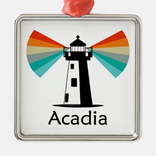 Acadia National Park Lighthouse Rainbow Metalen Ornament (Voorkant)