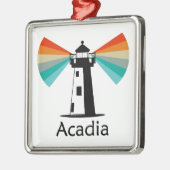 Acadia National Park Lighthouse Rainbow Metalen Ornament (Links)