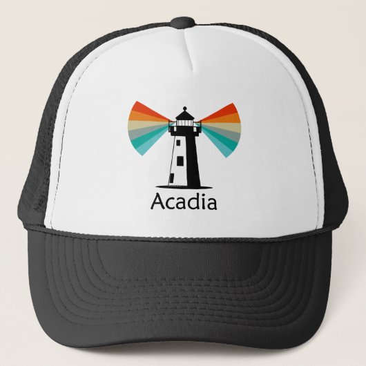 Acadia National Park Lighthouse Rainbow Trucker Pet (Voorkant)