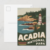 Acadia National Park Lighthouse Reiskunst Feestdagenkaart (Voorkant / Achterkant)