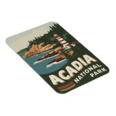 Acadia National Park Lighthouse Reiskunst Magneet (Rechterzijde)