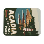 Acadia National Park Lighthouse Reiskunst Magneet (Horizontaal)