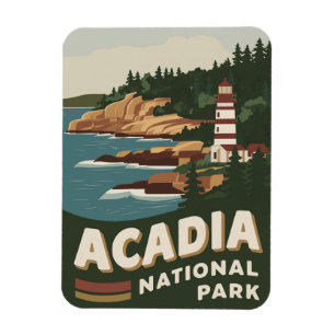 Acadia National Park Lighthouse Reiskunst Magneet