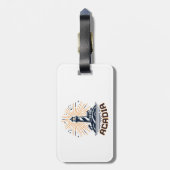 Acadia National Park Lighthouse Sunrise Bagagelabel (Achterkant verticaal)