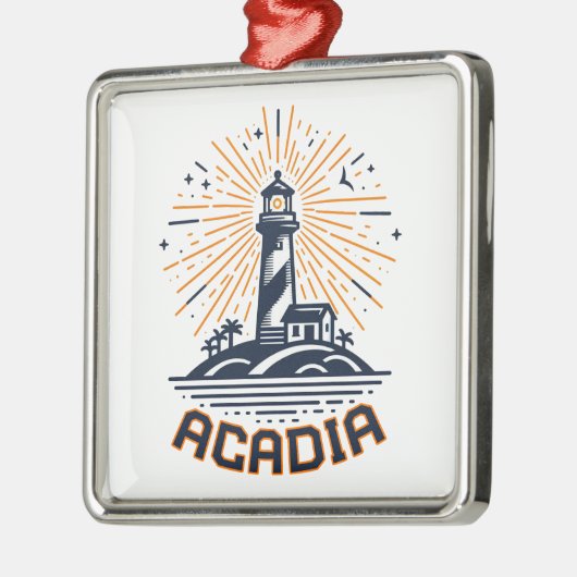 Acadia National Park Lighthouse Sunrise Metalen Ornament (Links)