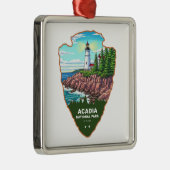 Acadia National Park Maine Arrowhead Metalen Ornament (Rechts)
