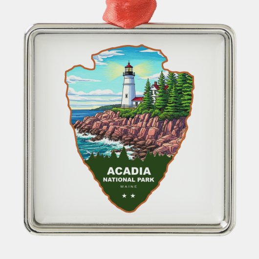 Acadia National Park Maine Arrowhead Metalen Ornament (Voorkant)