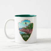 Acadia National Park Maine Arrowhead Tweekleurige Koffiemok (Links)