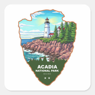 Acadia National Park Maine Arrowhead Vierkante Sticker