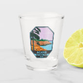 Acadia National Park Maine Bar Harbour Shot Glas (Voorkant)