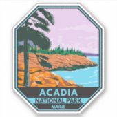 Acadia National Park Maine Bar Harbour Sticker (Voorkant)