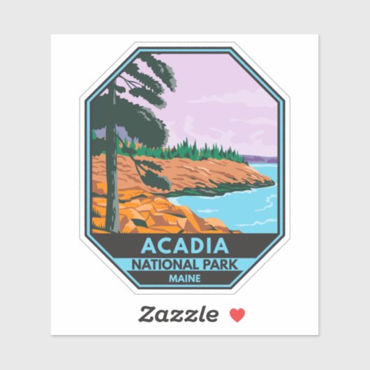 Acadia National Park Maine Bar Harbour Sticker (Vel)