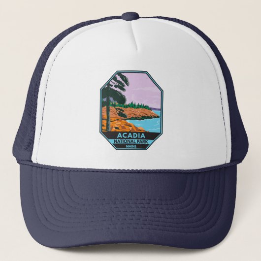 Acadia National Park Maine Bar Harbour  Trucker Pet (Voorkant)