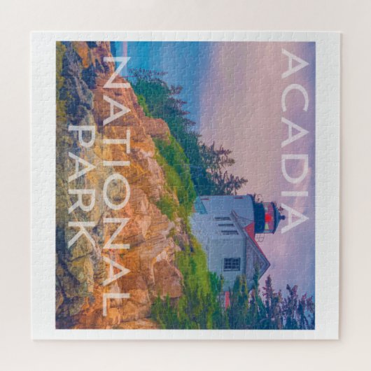 Acadia National Park Maine Bass Harbour Lighthouse Legpuzzel (Horizontaal)