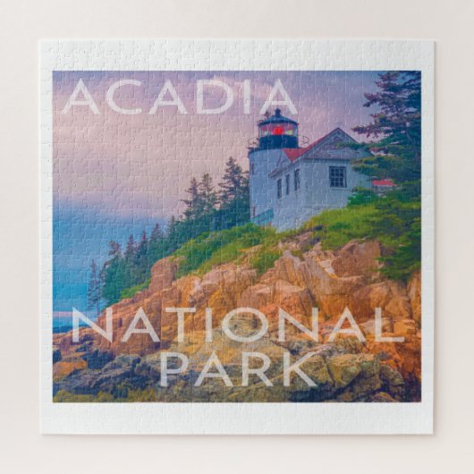 Acadia National Park Maine Bass Harbour Lighthouse Legpuzzel (Verticaal)