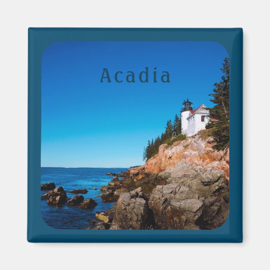 Acadia National Park Maine Bass Harbour Lighthouse Magneet (Voorkant)