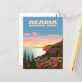 Acadia National Park, Maine Coast Retro Briefkaart