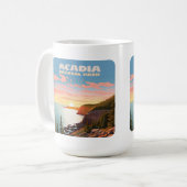 Acadia National Park, Maine Coast Retro Koffiemok (Voorkant links)