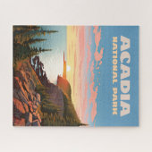 Acadia National Park, Maine Coast Retro Legpuzzel (Horizontaal)