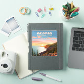 Acadia National Park, Maine Coast Retro Sticker (iPad Cover)