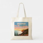 Acadia National Park, Maine Coast Retro Tote Bag (Achterkant)