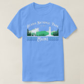 Acadia National Park Maine Lighthouse Moose Souven T-shirt (Design voorkant)