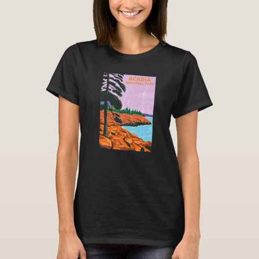 Acadia National Park Maine Mount Desert Island T-shirt (Voorkant)
