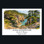 Acadia National Park Maine Poster, Watercolor Poster<br><div class="desc">Turn your favorite journey into a lasting piece of art. This personalized watercolor travel poster captures the feeling of a place that means something special to you — whether it was a romantic getaway, a family vacation, a honeymoon, or a once-in-a-lifetime adventure. Designed to celebrate memories, this artwork transforms a...</div>