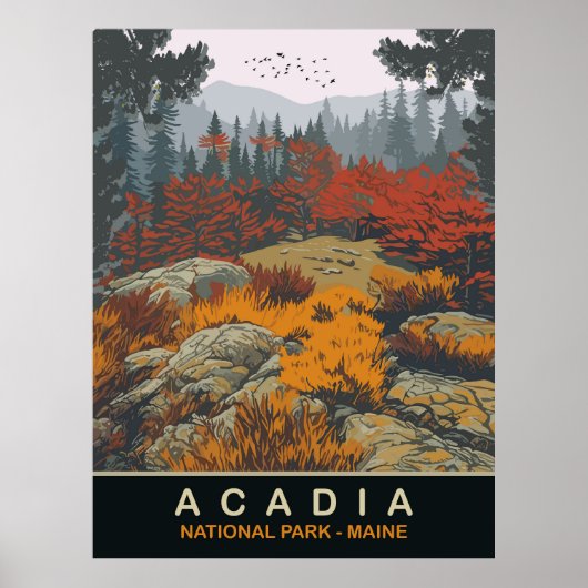 Acadia National Park, Maine, Reizen Poster (Voorkant)