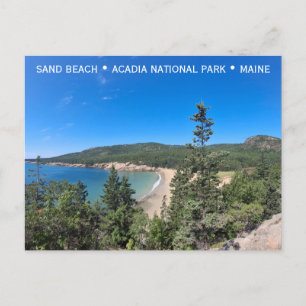 Acadia National Park Maine Sand Beach Reisfoto Briefkaart
