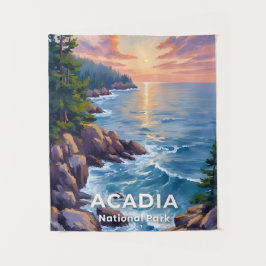 Acadia National Park | Maine Schilderij Reis Kunst Wandkleed