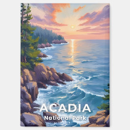 Acadia National Park | Maine Schilderkunst Reis Ku Magneet