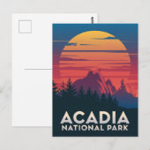 Acadia National Park Maine Sunset Briefkaart (Voorkant / Achterkant)