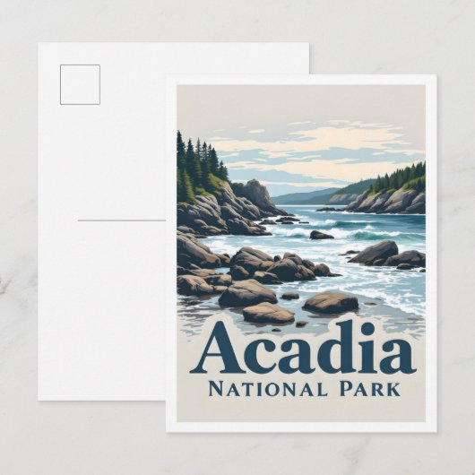 Acadia National Park Maine USA Travel Briefkaart (Voorkant / Achterkant)