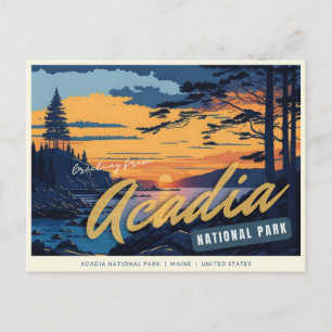 Acadia National Park, Maine, Verenigde Staten Briefkaart