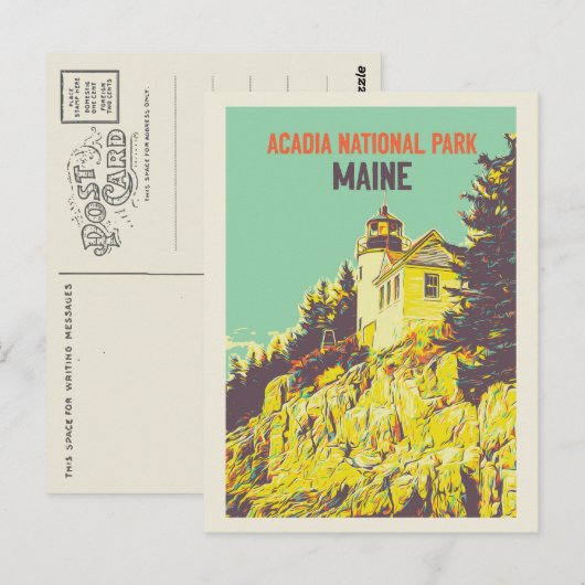 Acadia National Park, Maine, Verenigde Staten Briefkaart (Voorkant / Achterkant)