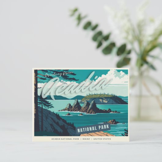 Acadia National Park, Maine, Verenigde Staten Briefkaart (Staand voorkant)