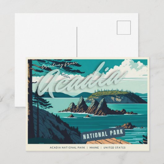 Acadia National Park, Maine, Verenigde Staten Briefkaart (Voorkant / Achterkant)