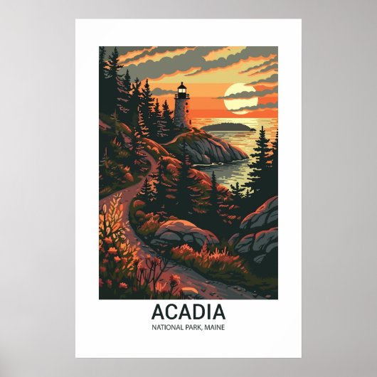 Acadia National Park Maine Verenigde Staten Nation Poster (Voorkant)