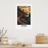 Acadia National Park Maine Verenigde Staten Nation Poster (Keuken)