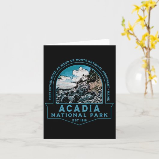 Acadia National Park Maine Verenigde Staten Vakant Kaart (Gele Bloem)
