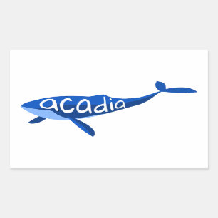 Acadia National Park Maine Whale Rechthoekige Sticker