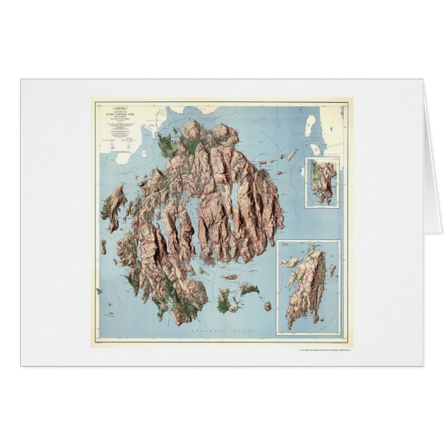 Acadia National Park Map 1960 (Voorkant Horizontaal)