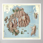 Acadia National Park Map 1960 Poster (Voorkant)